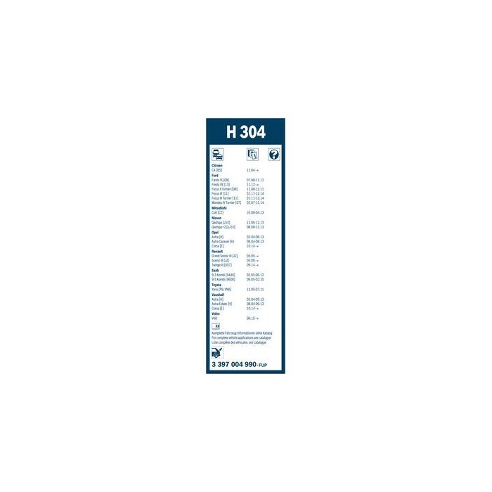 BOSCH Rear Wischblatt 3397004990