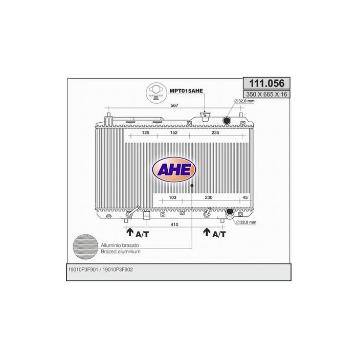 AHE Kühler, Motorkühlung 111.056