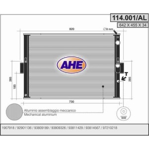 AHE Kühler, Motorkühlung 114.001AL