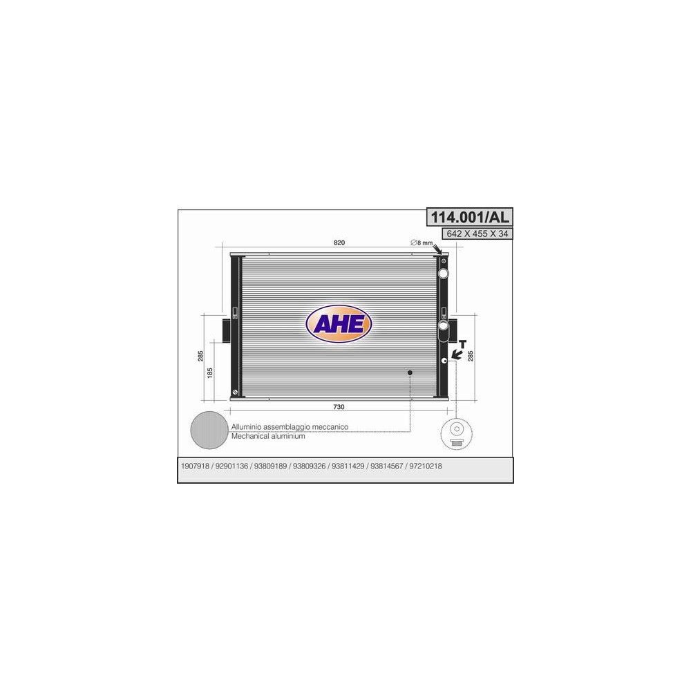 AHE Kühler, Motorkühlung 114.001AL