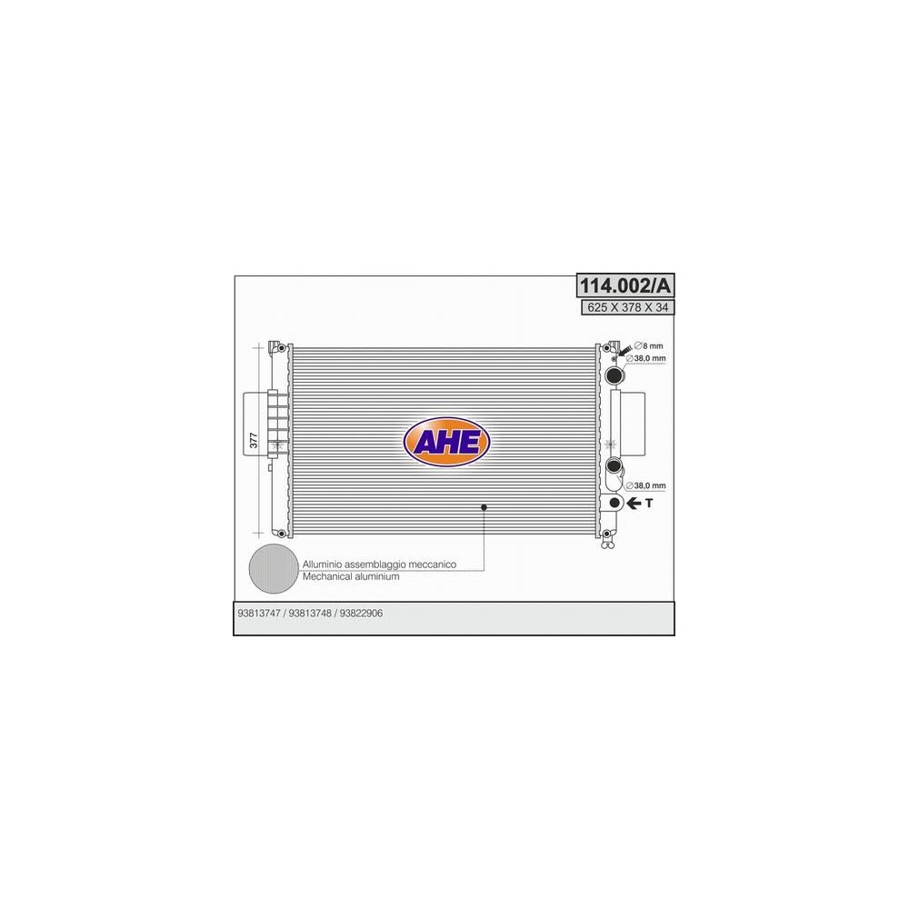AHE Kühler, Motorkühlung 114.002/A