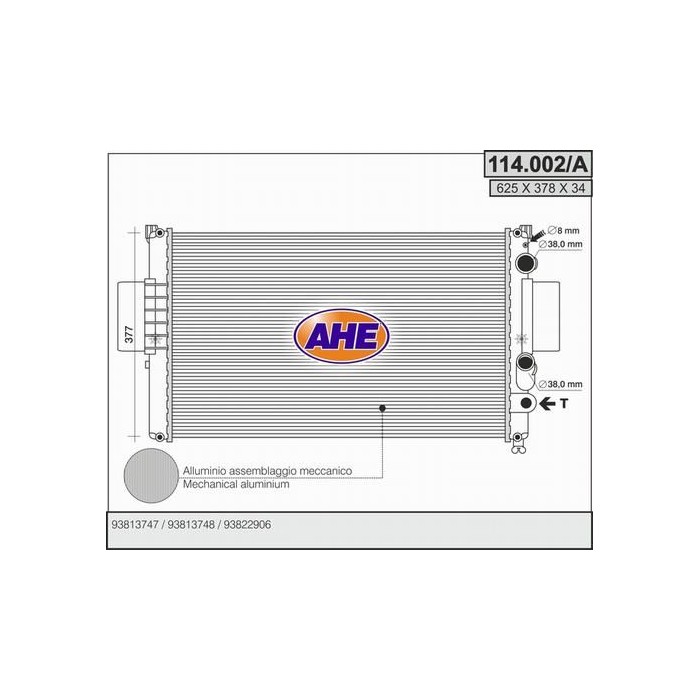 AHE Kühler, Motorkühlung 114.002/A