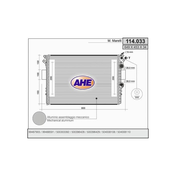 AHE Kühler, Motorkühlung 114.033