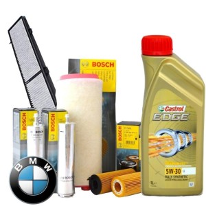 Inspektionskit BOSCH + Motoröl CASTROL für BMW