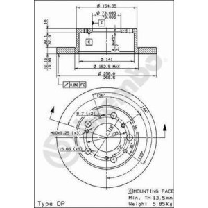 BREMBO Bremsscheibe 08.3069.14