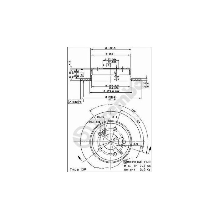 BREMBO Bremsscheibe 08.4738.14