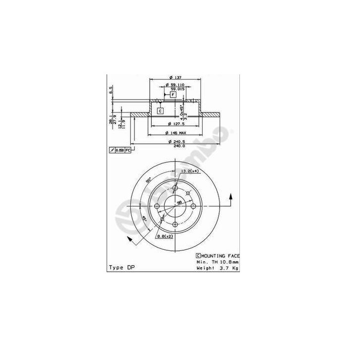 BREMBO Bremsscheibe 08.4753.14