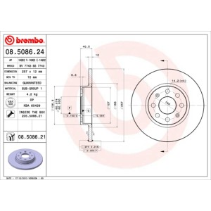 BREMBO COATED DISC LINE Bremsscheibe 08.5086.21