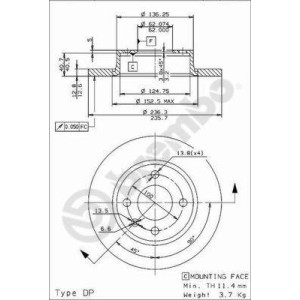 BREMBO Bremsscheibe 08.5243.24