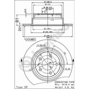 BREMBO COATED DISC LINE Bremsscheibe 08.5569.21