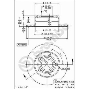 BREMBO COATED DISC LINE Bremsscheibe 08.5743.11