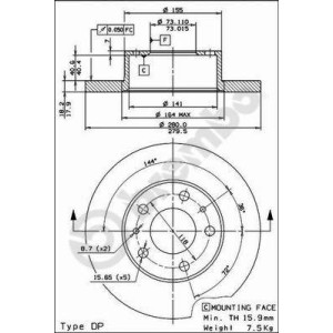 BREMBO Bremsscheibe 08.5905.14
