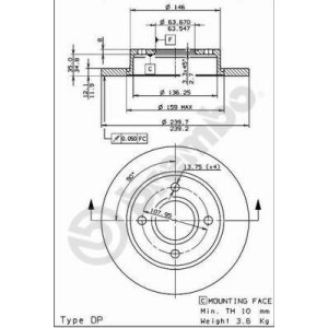 BREMBO Bremsscheibe 08.6903.14