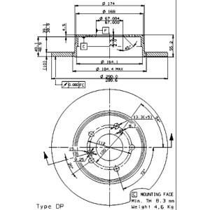 BREMBO COATED DISC LINE Bremsscheibe 08.7211.21