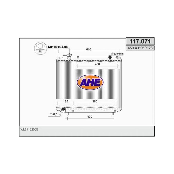 AHE Kühler, Motorkühlung 117.071
