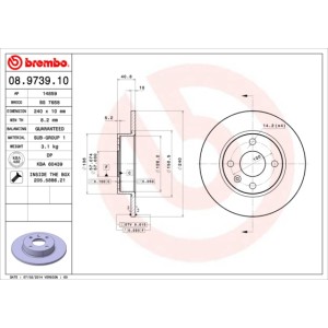 BREMBO Bremsscheibe 08.9739.10