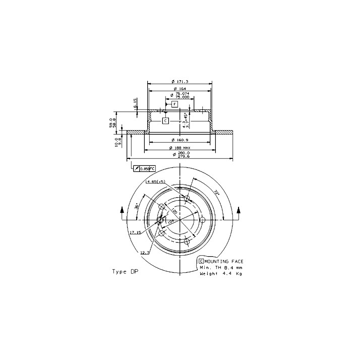 BREMBO COATED DISC LINE Bremsscheibe 08.9787.11