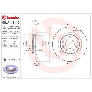 BREMBO COATED DISC LINE Bremsscheibe 08.A112.11