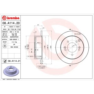 BREMBO Bremsscheibe 08.A114.20
