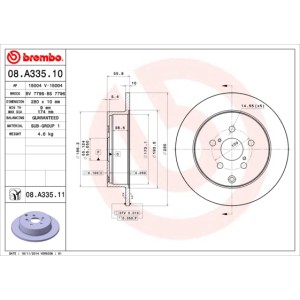 BREMBO Bremsscheibe 08.A335.10