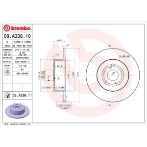 BREMBO Bremsscheibe 08.A336.10