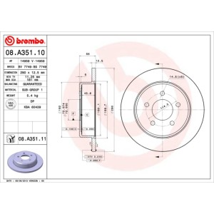 BREMBO COATED DISC LINE Bremsscheibe 08.A351.11