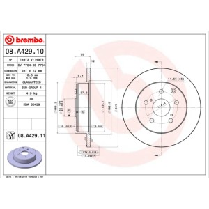 BREMBO Bremsscheibe 08.A429.10