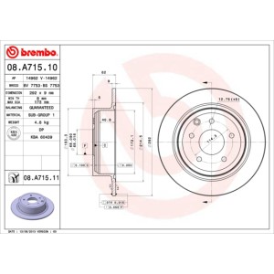 BREMBO COATED DISC LINE Bremsscheibe 08.A715.11