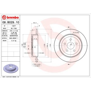 BREMBO Bremsscheibe 08.B029.10