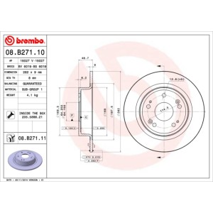 BREMBO Bremsscheibe 08.B271.10