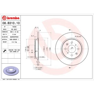 BREMBO Bremsscheibe 08.B310.10