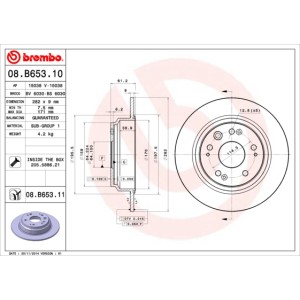 BREMBO Bremsscheibe 08.B653.10