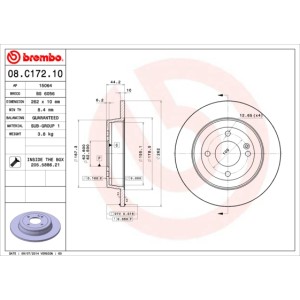 BREMBO Bremsscheibe 08.C172.10
