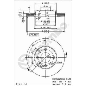 BREMBO COATED DISC LINE Bremsscheibe 09.3090.11