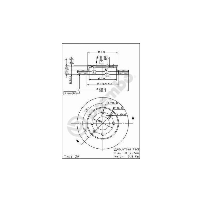 BREMBO Bremsscheibe 09.3148.14
