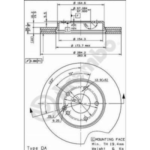 BREMBO COATED DISC LINE Bremsscheibe 09.4869.41