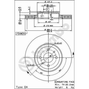 BREMBO COATED DISC LINE Bremsscheibe 09.4939.11