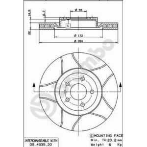 BREMBO MAX LINE Bremsscheibe 09.4939.76