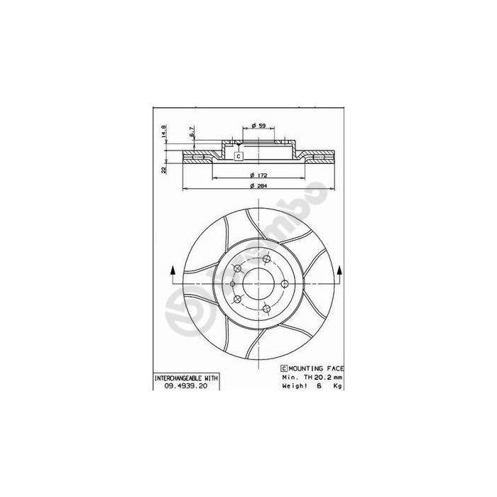 BREMBO MAX LINE Bremsscheibe 09.4939.76