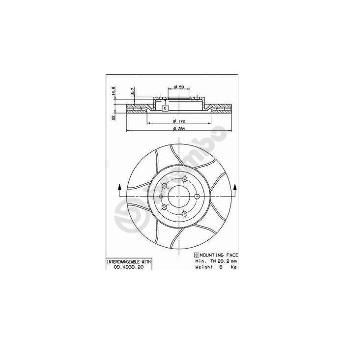 BREMBO MAX LINE Bremsscheibe 09.4939.76