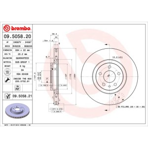 BREMBO COATED DISC LINE Bremsscheibe 09.5058.21
