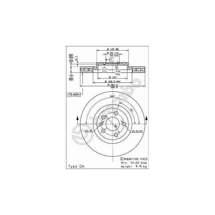 BREMBO Bremsscheibe 09.5180.24