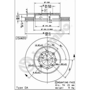 BREMBO Bremsscheibe 09.5509.14