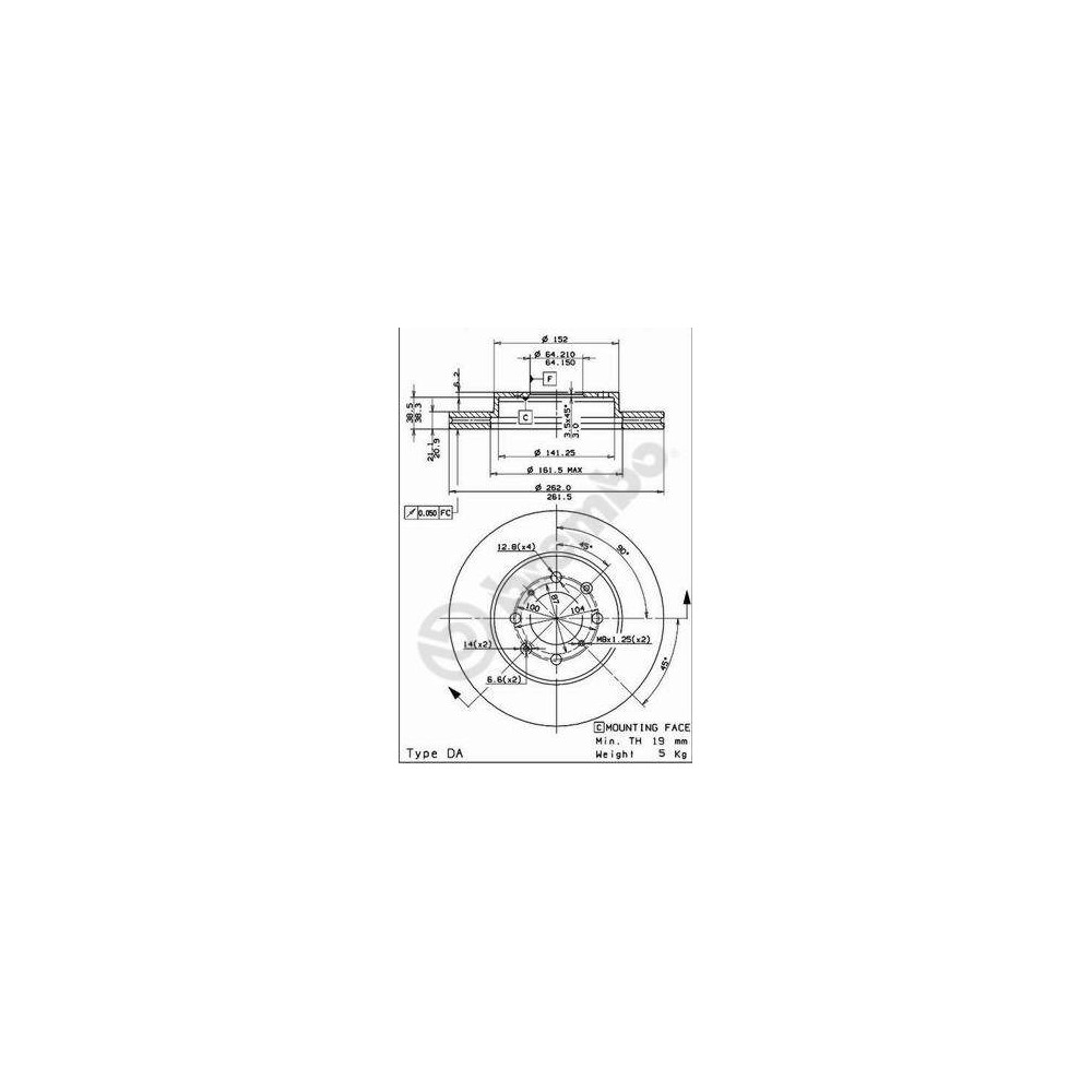 BREMBO Bremsscheibe 09.5509.14