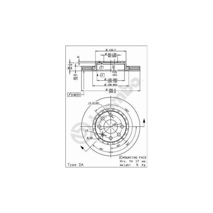BREMBO Bremsscheibe 09.5527.24