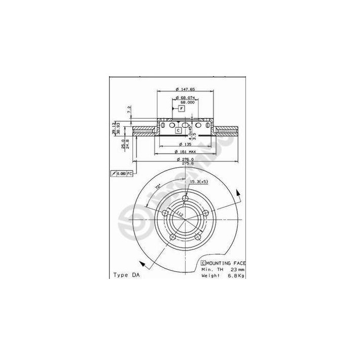 BREMBO Bremsscheibe 09.5734.10