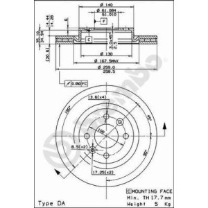 BREMBO COATED DISC LINE Bremsscheibe 09.5802.21