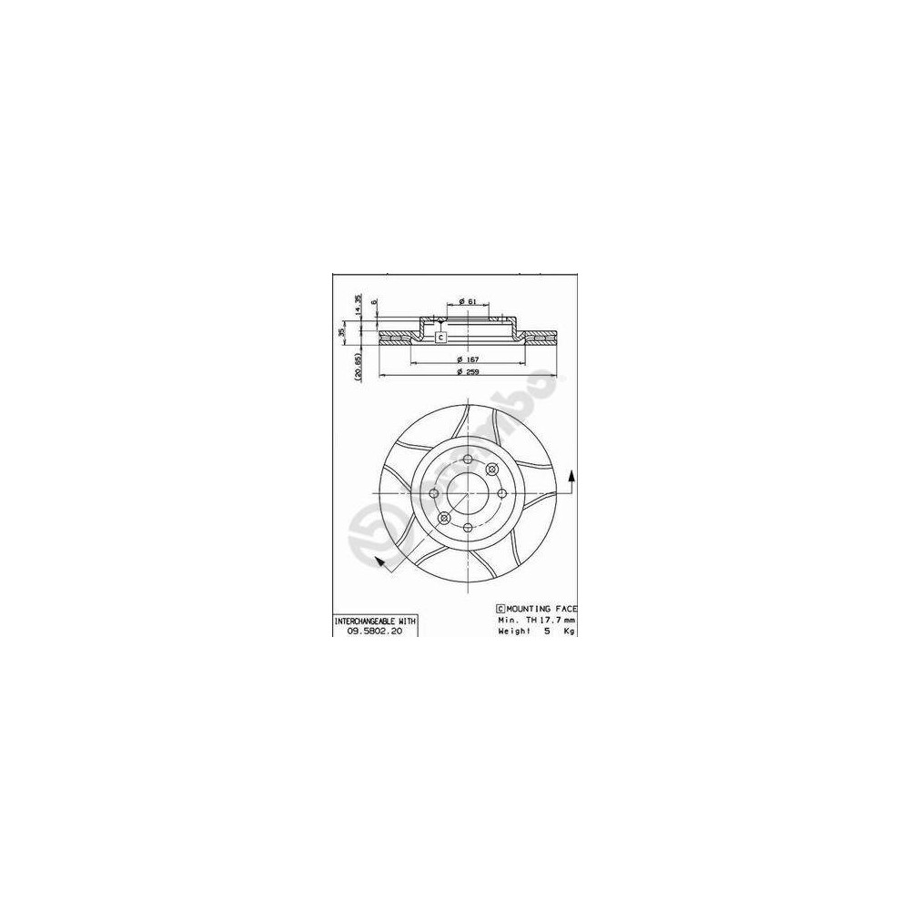 BREMBO MAX LINE Bremsscheibe 09.5802.76