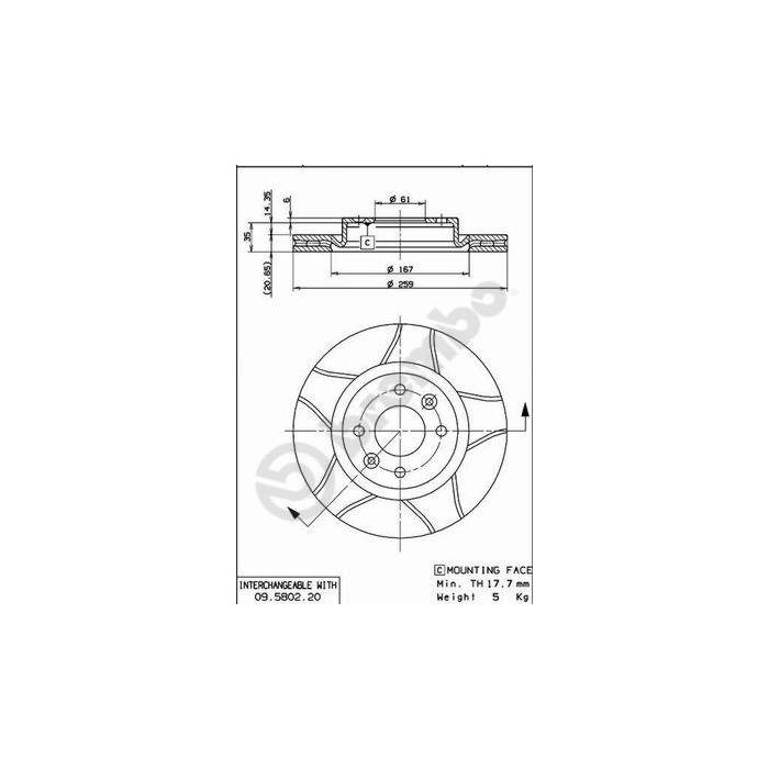 BREMBO MAX LINE Bremsscheibe 09.5802.76