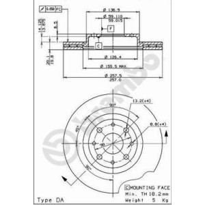 BREMBO COATED DISC LINE Bremsscheibe 09.5870.11